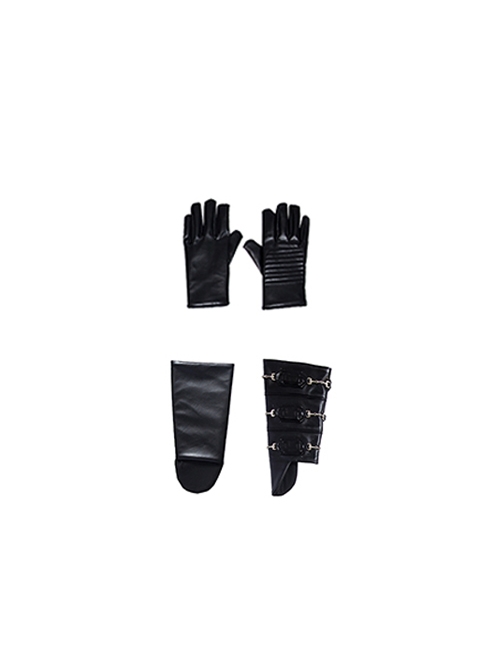 Animation Star Wars The Clone Wars Anakin Skywalker Halloween Cosplay Accessories Black Wrist Guards And Gloves