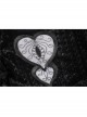 Lace Heart-Shaped Hollow Lace-Up Waist Long Sleeves Black Gothic Dress
