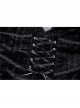 Lace Heart-Shaped Hollow Lace-Up Waist Long Sleeves Black Gothic Dress