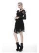 Black Elegant Lace Long Sleeves High Waisted Midi Gothic Dress