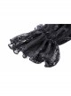 Black Elegant Lace Long Sleeves High Waisted Midi Gothic Dress