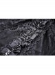 Lace Long Sleeves Chest Hollow High Waisted Rear Long Hem Black Gothic Dress