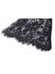 Lace Long Sleeves Chest Hollow High Waisted Rear Long Hem Black Gothic Dress