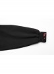 Black Loose Long Rabbit Hat Back Letter Print Gothic Mid-Length Coat