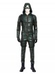 Arrow Season 5 Oliver Queen Halloween Cosplay Costume Green Leather Clothing Full Set Without Boots