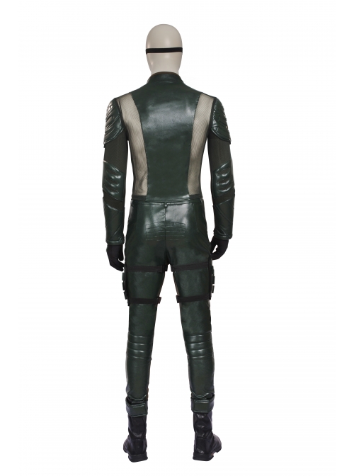 Arrow Season 5 Oliver Queen Halloween Cosplay Costume Long Sleeve Mesh Lining Clothing