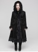 Gorgeous Black Micro-Elastic Imitation Cashmere Stitching Lace Gothic Temperament Jacket