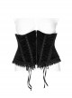 String Adjustable Black Printed Zipper Symmetrical Lace Gothic Gorgeous Corset