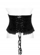String Adjustable Black Printed Zipper Symmetrical Lace Gothic Gorgeous Corset