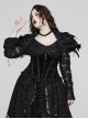 String Adjustable Black Printed Zipper Symmetrical Lace Gothic Gorgeous Corset