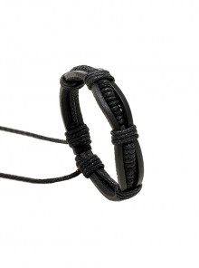 Simple Handmade Wax Thread Braided Cowhide Retro Unisex Adjustable Bracelet