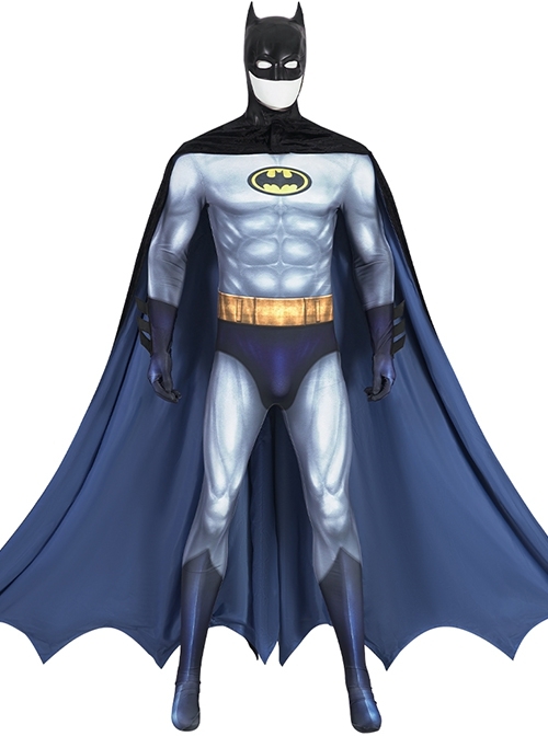 Batman 1992 The Animated Series Bruce Wayne Halloween Cosplay Costume Bodysuit Full Set