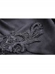 Lace-Up Waisted Flower Straps Black Punk Sling Dress