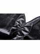 Black Lace-Up Collar Off-Shoulder Lace Velvet Gothic Dress