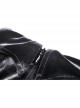Black Lace-Up Collar Off-Shoulder Lace Velvet Gothic Dress