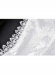 White Lace Front Garment Button Long Sleeves Black Gothic Nun Dress