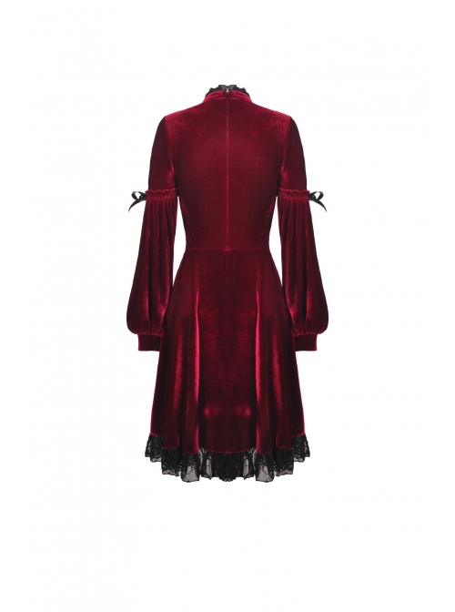 knee length dresses for ladies Macie Silk-Velvet Mini Dress in Black