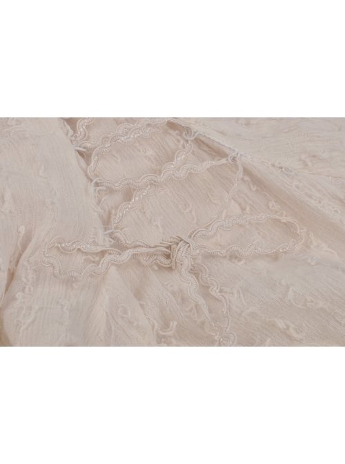 Off-Shoulder Irregular Frilly White Lace Punk Dress