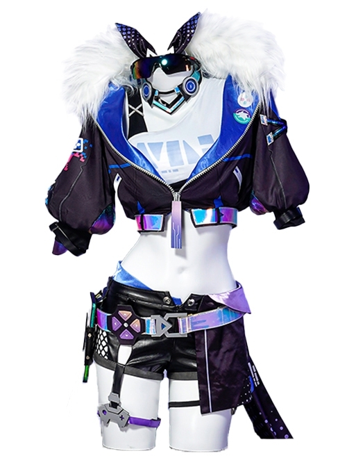 Honkai Star Rail Silver Wolf Adventure Strategy Game Halloween Cosplay Costume Set