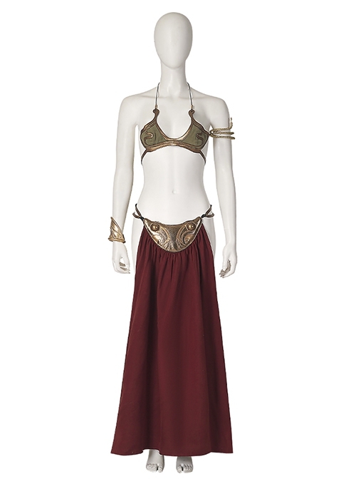 Star Wars Episode VI Return Of The Jedi Leia Organa Solo Slave Outfit Halloween Cosplay Costume Set Without Shoes