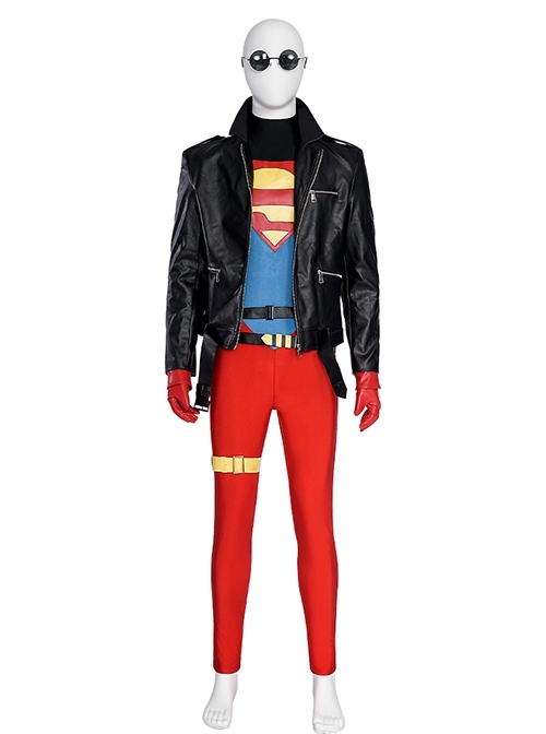 Superboy Conner Kent Halloween Cosplay Costume Set Without Shoes
