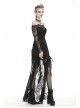 Off-Shoulder Lace Long Sleeves Frill Swallow Tail Black Gothic Dress