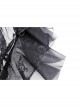 Off-Shoulder Lace Long Sleeves Frill Swallow Tail Black Gothic Dress
