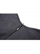 Bat Collar Chest Lace-Up Cross Pendant Long Sleeve Black Halloween Gothic Dress
