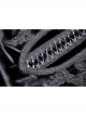 Black Chest Lace-Up High Waisted Gothic Sling Maxi Velvet Dress