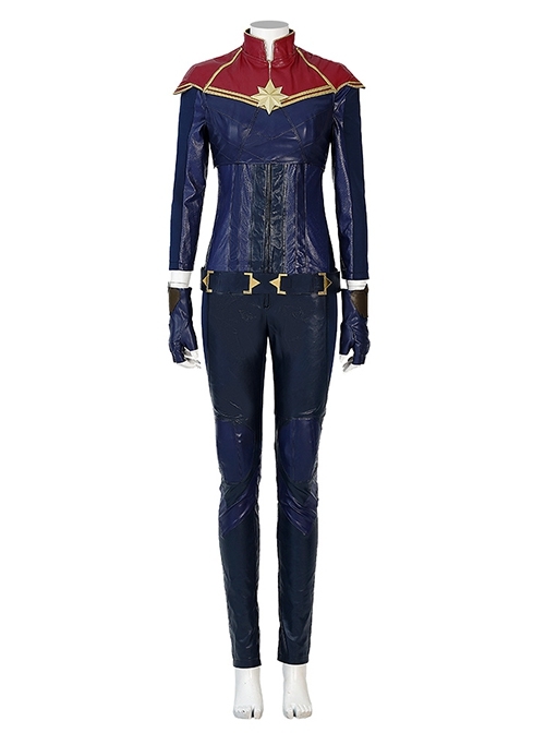 TV Drama Ms. Marvel Bonus Scene Version Captain Marvel Halloween Cosplay Costume Set Without Boots