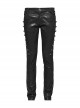 Steam Punk Casual Black Male Rivet Jeans