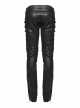 Steam Punk Casual Black Male Rivet Jeans