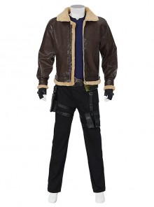 Resident Evil 4 Remake Leon Scott Kennedy Halloween Cosplay Costume Set Without Shoes