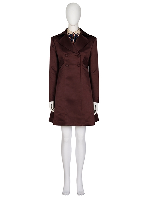 Movie M3gan Halloween Cosplay Costume Dress And Coat Set