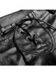 Steam Punk Female Black PU Leather Binding Skinny Pants