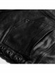 Steam Punk Female Black PU Leather Binding Skinny Pants