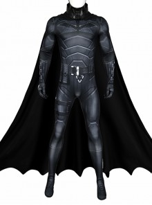 Movie The Batman 2022 Bruce Wayne Halloween Cosplay Costume Bodysuit Set Without Headcover