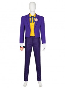 Batman 1992 The Animated Series Joker Halloween Cosplay Costume Set Without Shoes