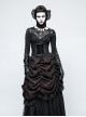 Gothic Lolita Female Black Embroidered Bows Girdle