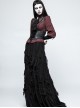 Gothic Lolita Female Black Embroidered Bows Girdle