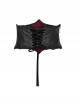 Gothic Lolita Female Black Embroidered Bows Girdle