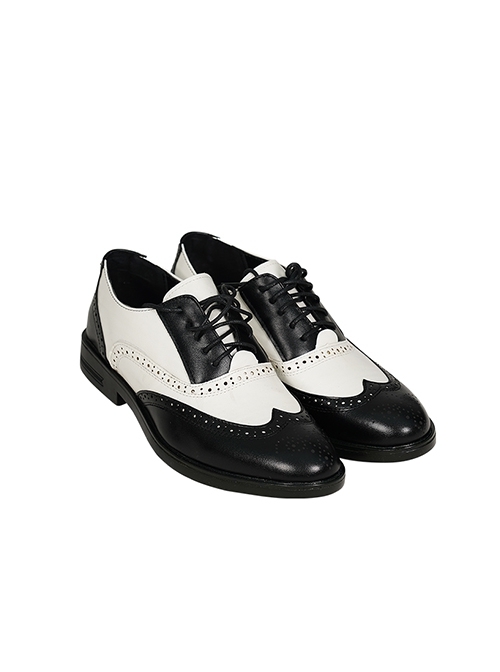 Batman 1992 The Animated Series Joker Halloween Cosplay Accessories Black-White Leather Shoes