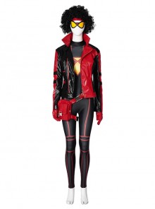 Animated Movies Spider-Man Across The Spider-Verse Spider-Woman Jessica Miriam Drew Halloween Cosplay Costume Set Without Boots
