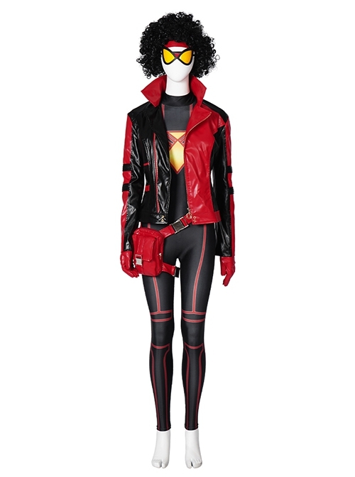 Animated Movies Spider-Man Across The Spider-Verse Spider-Woman Jessica Miriam Drew Halloween Cosplay Costume Set Without Boots