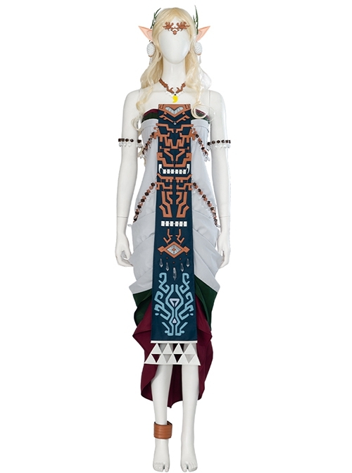 The Legend Of Zelda Tears Of The Kingdom Queen Sonia Halloween Cosplay Costume Set Without Wig Without Elf Ears