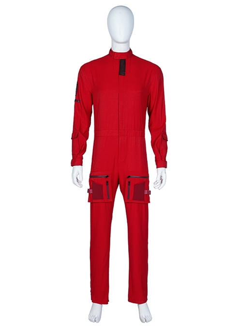 Guardians Of The Galaxy Vol 3  Red Bodysuit Team Uniform Halloween Cosplay Costume Set Without Shoes