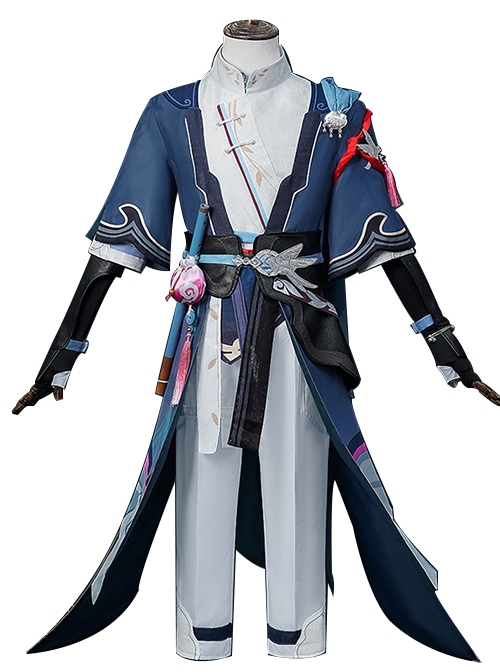 Honkai Star Rail Adventure Strategy Game Yanqing Halloween Cosplay Costume Set Without Flute