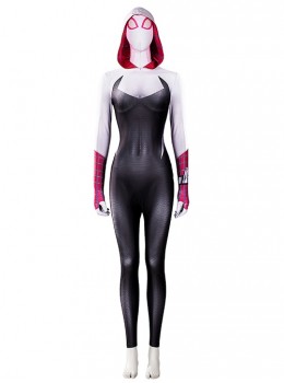 Spider Man Across The Spider Verse Spider Gwen Pink Halloween Cosplay Bodysuit Costume Set