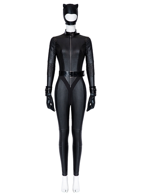 Batman Movie Selina Kyle Catwoman Bodysuit Halloween Cosplay Costume Full Set