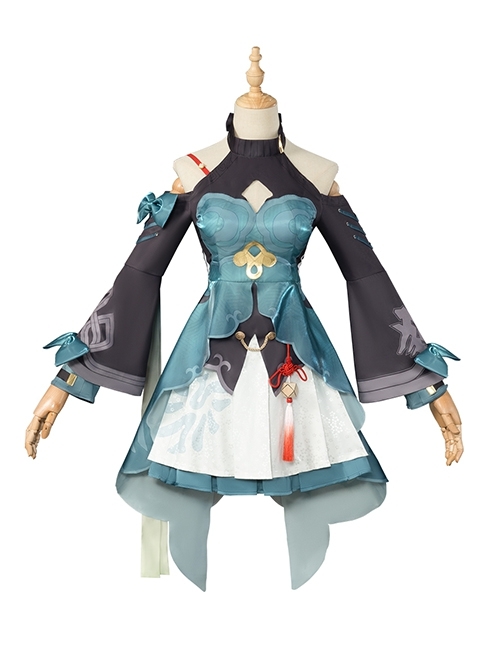 Game Honkai Star Rail Qingque Halloween Cosplay Costume Full Set